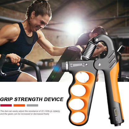 5-100Kg Adjustable Hand Grip Strengthener Hand Grip Trainer with Counter Wrist Forearm and Hand Exerciser for Muscle Building